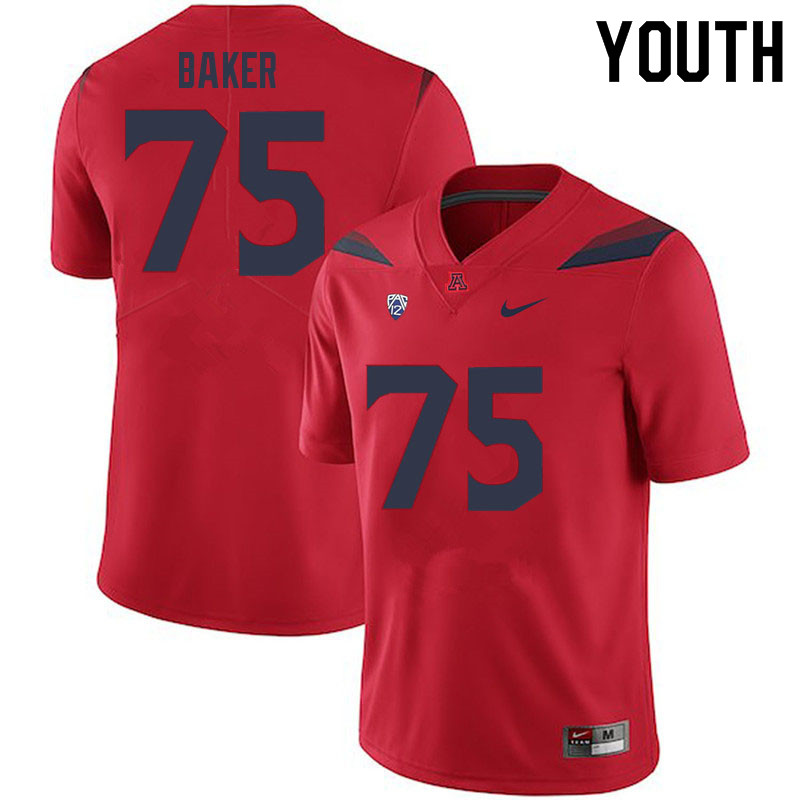 Youth #75 Josh Baker Arizona Wildcats College Football Jerseys Sale-Red